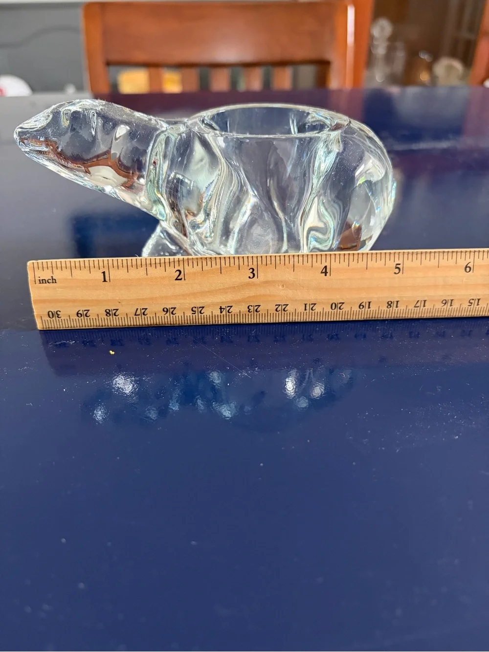 Indiana Glass Clear Polar Bear Votive Tea Light Candle Holder